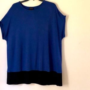 Blue tunic bordered with black